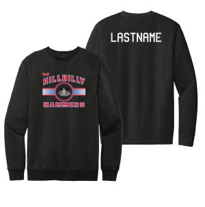 Hillbilly Hammers black Heat Press Crewneck