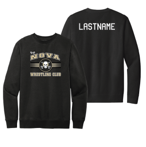 Nova Wrestling Club black Heat Press Crewneck