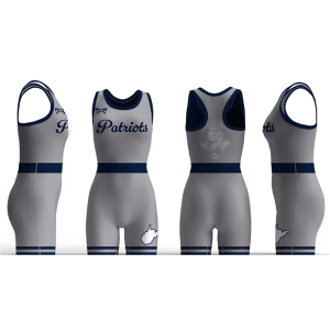 Patriots Wrestling Club Grey Women's Racerback Singlet