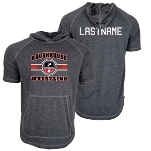 Roughhouse Wrestling Custom Heat Press Short Sleeve Hoodie T-Shirt