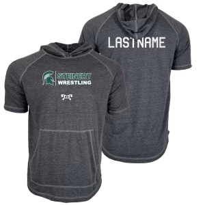 Steinert High School Custom Heat Press Short Sleeve Hoodie T-Shirt