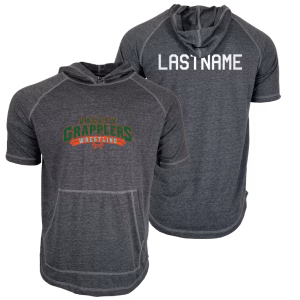 Valley Grapplers Youth Wrestling Custom Heat Press Short Sleeve Hoodie T-Shirt