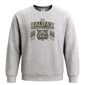 Halifax Wrestling Club 2026 Custom Sublimated Decal Grey Crewneck