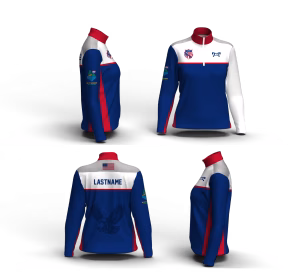 AAU International  blue Women's Mid-Weight Quarter Zip