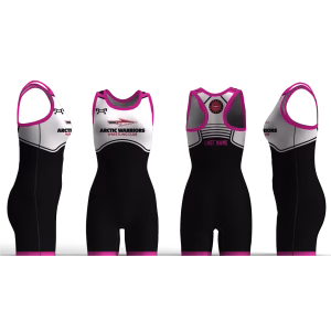 Arctic Warriors 2026 Black & Pink Women's Racerback Singlet