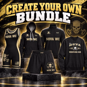 Create Your Own Bundle collage of Nova Wrestling Club merchandise