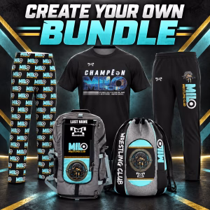 Create Your Own Bundle collage of Milo Wrestling Club merchandise